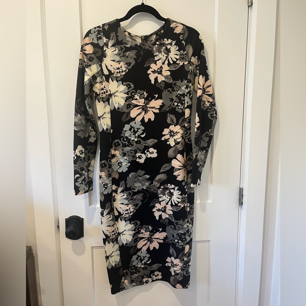 Cocktail Bodycon Dress - Felicity and Coco - M - black/fooral